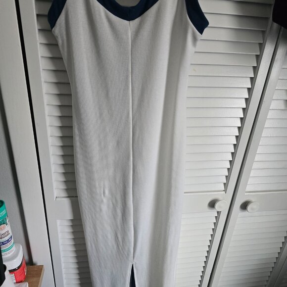 NWT MICAS Colorblock V-neck Ribbed Split Maxi Dress (M) - Picture 6 of 7